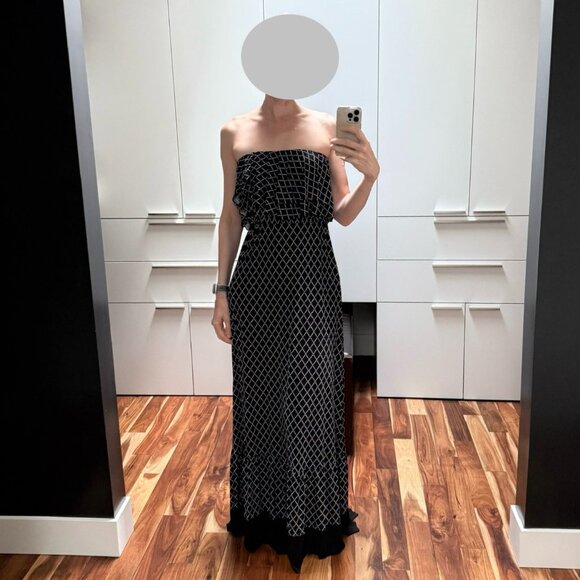 T-Bags Los Angeles Strapless Ruffle Maxi Dress – Size M - Picture 1 of 8